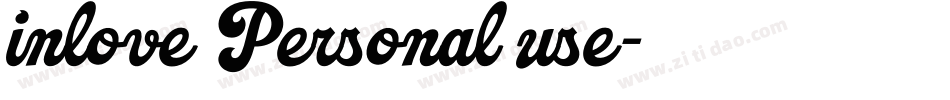 inlove Personal use字体转换